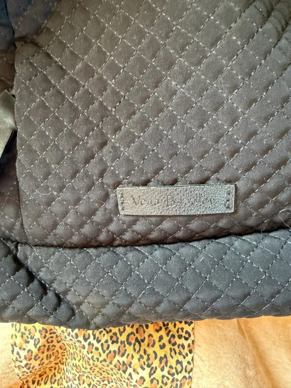 Vera Bradley Black Quilted Backpack - Picture 4 of 4